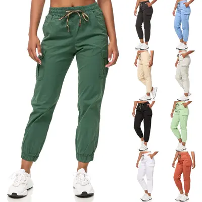 Tazzio Cargohose Regular Fit Damen Jogger Cargo Hose Stoffhose Stretch Chino
