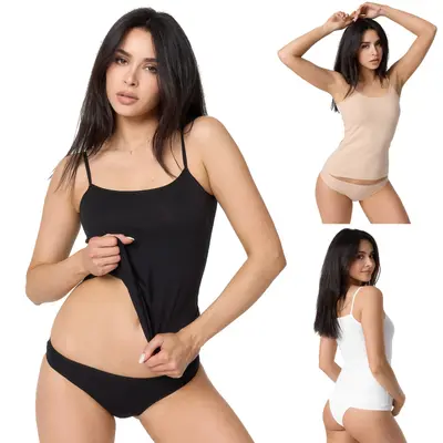 Tazzio Damen SET Unterwäsche Unterhemd und Slip 2er-Pack Slips Unterhosen Shirt