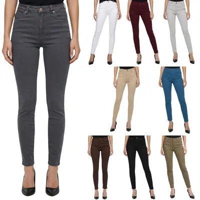 Tazzio Jeans Damen Skinny Fit High Waist Jeanshose Stretch Denim Hose