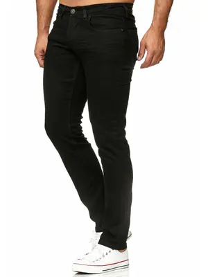 TAZZIO Jeans Slim Fit Herren Jeanshose Stretch Designer Hose Denim Black
