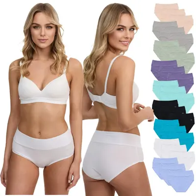 Tazzio Damen Slip 3er-Pack hohe Taille Slips Unterwäsche Unterhosen Schlüpfer