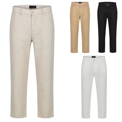 Tazzio Leinenhose Regular Fit Herren Stoff Hose Stoffhose Sommerhose Freizeit