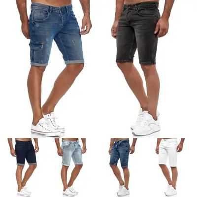 TAZZIO Jeans Shorts | Slim Fit | Herren Cargo Hose | Stretch | Bermuda | Denim