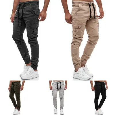 TAZZIO Cargohose Regular Fit Herren Jogger Hose Stoffhose Stretch Designer Chino