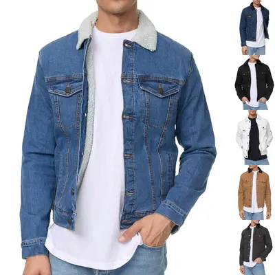 Tazzio Jeansjacke Jeans Jacke Herren Winterjacke Übergangsjacke Mantel Parka