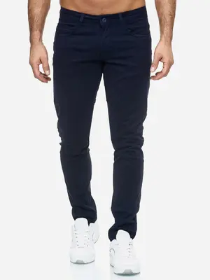 TAZZIO Jeans Slim Fit Herren Chino Jeanshose Stretch Designer Hose Denim Navy