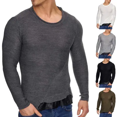 TAZZIO Pullover Herren Strickpullover Rundhals Strick Strickjacke Jacke Shirt
