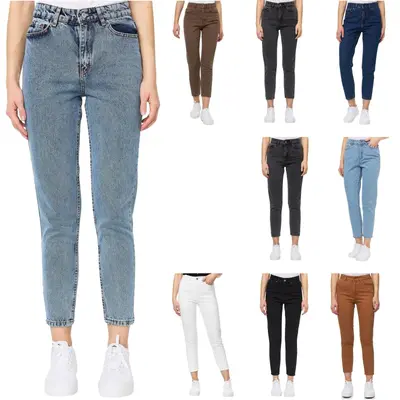 Tazzio Jeans Damen Mom Fit High Waist Jeanshose Stretch Denim Hose