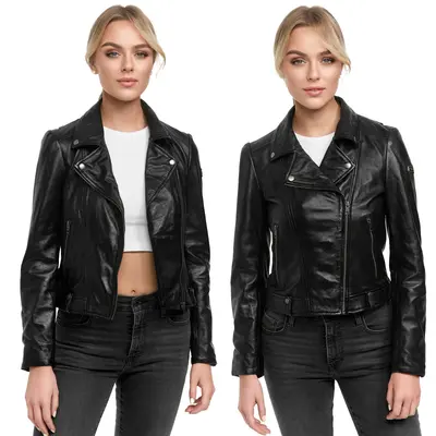 Tazzio Lederjacke Damen Echtleder Jacke Übergangsjacke Leder