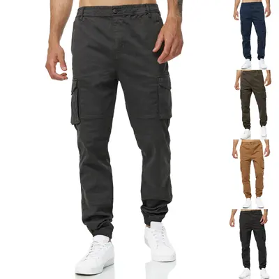 Tazzio Cargohose Regular Fit Herren Jogger Hose Stoffhose Stretch Designer Chino