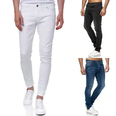 TAZZIO Jeans Herren Jeanshose Stretch Skinny Fit Designer Hose Denim Destroyed