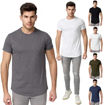 Tazzio T-Shirt Herren Rundhals Basic Shit Rundhalsshirt Unterhemd