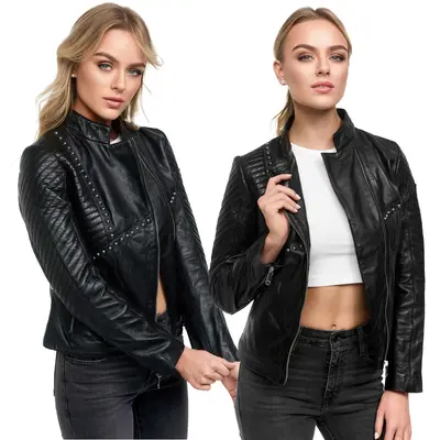 Tazzio Lederjacke Damen Echtleder Jacke Übergangsjacke Leder