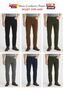 Herren Cordhose Chino Casual Hose Regular Fit Baumwolle 5 Taschen Herrenhose