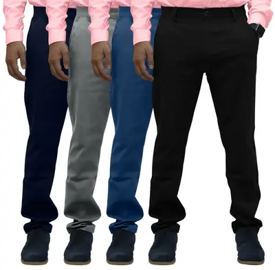 Herren Designer Chino Hose Regular Slim Chinohose W30-W40
