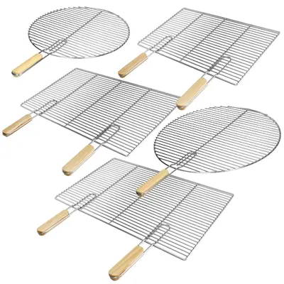 Grillrost Edelstahl Edelstahlgrillrost Rost mit Griffen Grill rechteckig rund