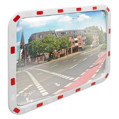 Sicherheitsspiegel Verkehrsspiegel Überwachungsspiegel mit Reflektoren 60x80 cm