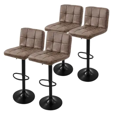 4er Set Barhocker Höhenverstellbar Drehbar Bistrohocker Barstuhl mit Fußstütze