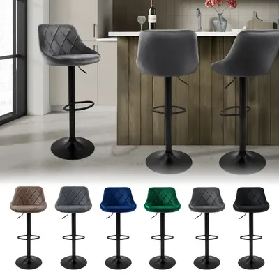 2er/4er Set Barhocker Höhenverstellbar Drehbar Barstuhl Bistrohocker Fußstütze