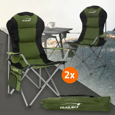 2er Set Campingstuhl Angelstuhl Klappstuhl Faltstuhl Angler Stuhl + Tasche 150kg