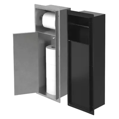 WC-Modul Unterputz Edelstahl Einbauschrank befliesbar 200x600 mm mit Stauraum