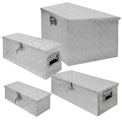 Aluminium Transportkiste Werkzeugbox Alu Transportbox Kiste Truckbox Anhängerbox