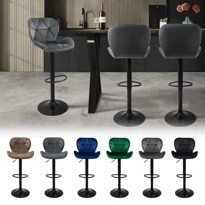 2er/4er Set Barhocker Höhenverstellbar Drehbar Barstuhl Bistrohocker Fußstütze