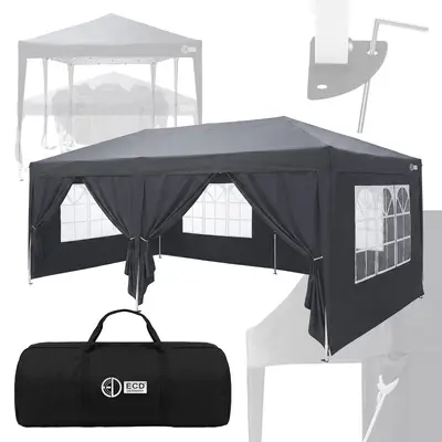 B-Ware Pavillon Pop-Up Faltpavillon Wasserabweisend 3x6 m Gartenpavillon