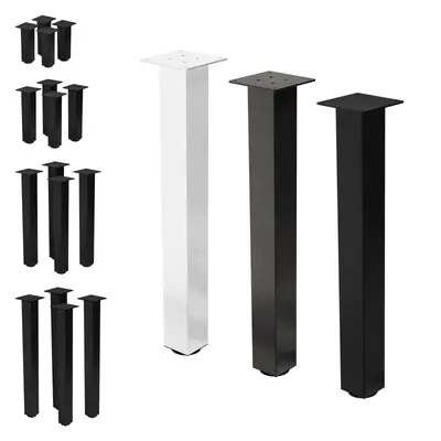 4er Set Tischbeine Möbelbeine höhenverstellbar Möbelfuß Tischfuß Stahl 30-90 cm