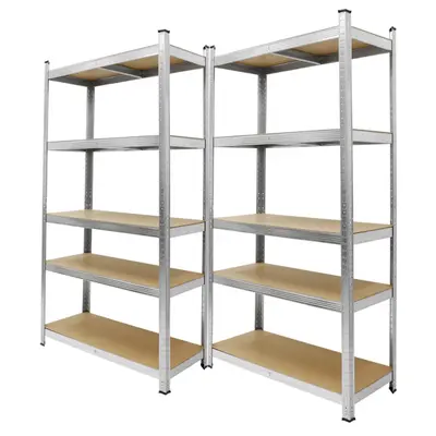 2er Set Werkstattregal Schwerlastregal Lagerregal Steckregal 200x100x50 cm
