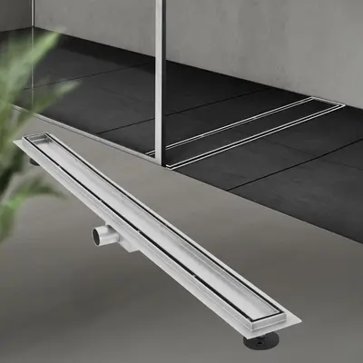 Duschrinne Bodenablauf Abflussrinne Duschablauf befliesbar 2in1 Edelstahl 100 cm