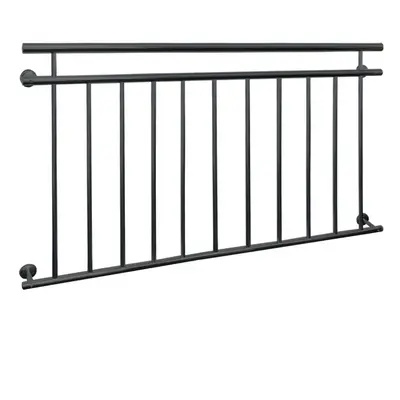 Französischer Balkon Fenstergitter Geländer Anthrazit Stabgeländer 156 x 90 cm