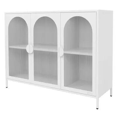 B-Ware Vitrinenschrank Standvitrine Bücherschrank Sideboard Wohnzimmerschrank