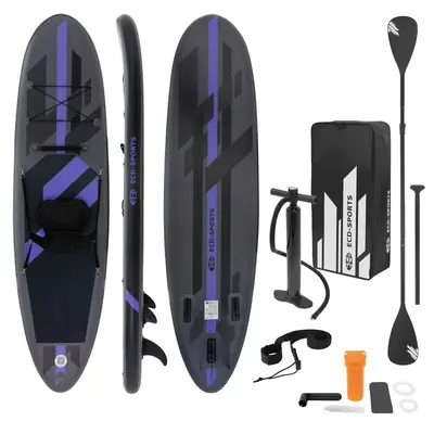 Surfboard Stand Up Paddle SUP Board Paddelboard mit Kajak-Sitz Schwarz 320 cm