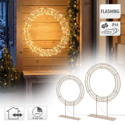 LED Weihnachtskranz Weihnachtsdeko Lichterkette Weihnachtsbeleuchtung Außen