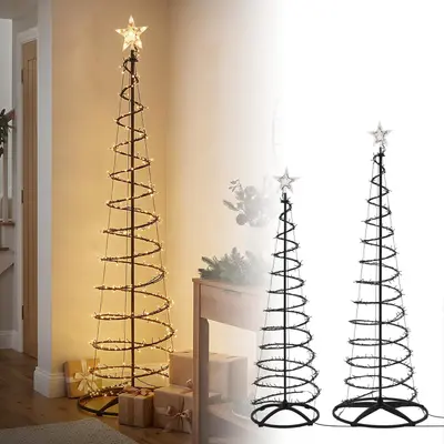 LED Weihnachtsbaum Außen Weihnachtsdeko mit Lichterkette Tannenbaum 180/210 cm