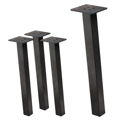 4er Set Möbelbeine Tischbeine Schräg Tischfuß Möbelfuß Stahl 40x40 mm