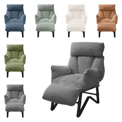 Relaxsessel Loungesessel verstellbar Sessel mit Armlehnen Fernsehsessel Leinen