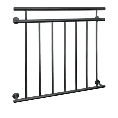 Französischer Balkon Fenstergitter Geländer Stabgeländer 100 x 90 cm Anthrazit
