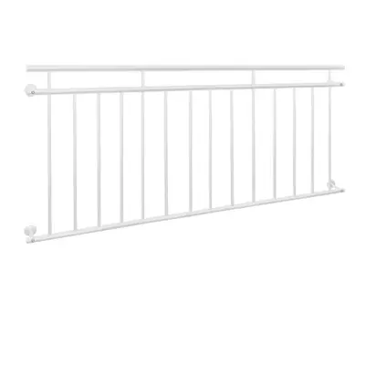 Französischer Balkon Fenstergitter Geländer Stabgeländer 184 x 90 cm Weiß