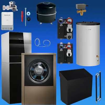 Buderus Wärmepumpe Paktet WLW 196i AR-9 4-14 kW Heizung Kühlen Warmwasser