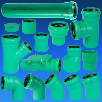 KG 2000 Rohr Abwasser Rohr Kanalrohr Abwasserleitung & Formstücke DN110 -> DN160