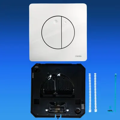 Wisa Betätigungsplatte GAIA weiß Zweimenge Drückerplatte für Quadro WC-Element