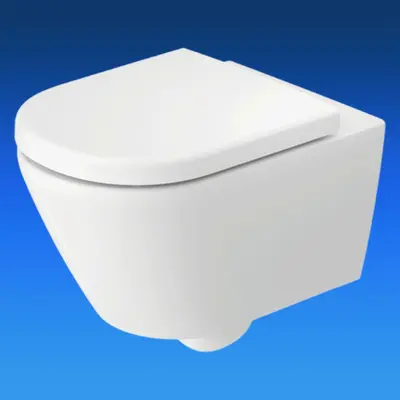 Duravit D-Code 2.0 Design WC-Set spülrandlos mit WC-Sitz mit Absenkautomatik