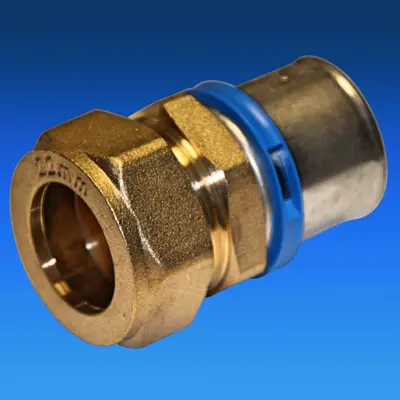 Pressfitting EasyPRESS Übergang auf Kupfer CU DVGW Verbundrohr TH Kontur