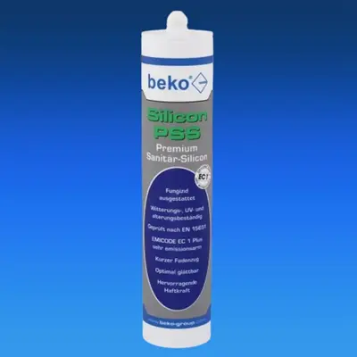 beko Silikon PSS Premium Sanitär Silicon für Bad Küche Feuchtraum Transparent