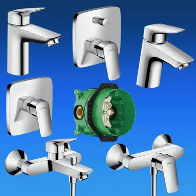 hansgrohe LOGIS Waschtisch-, Brause-, Wannenarmatur Aufputz/Unterputz i-Box