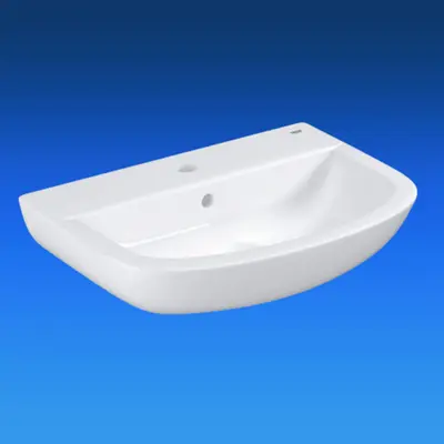 Grohe Bau Keramik Wand Waschtisch 60 cm Waschbecken mit Überlauf + Hahnloch