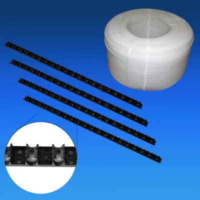 Wandheizung Set Wasser System , Klemmschienen 16x2 mm PE-RT Rohr für 10 - 50 m²