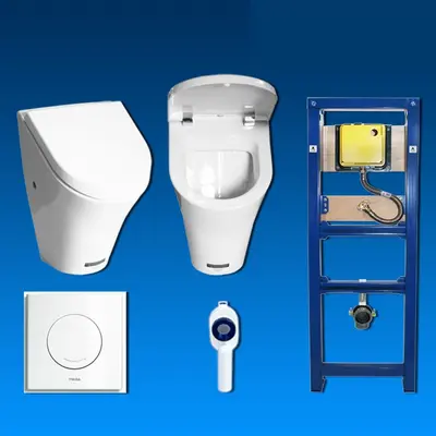 Wisa Excellent XS Urinalelement + Urinal ROCA Nexo + Platte Argos Komplettset